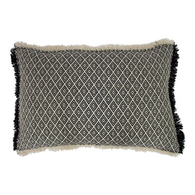 Monochrome Fringed Filled Cushion 40x60cm PAOLETTI