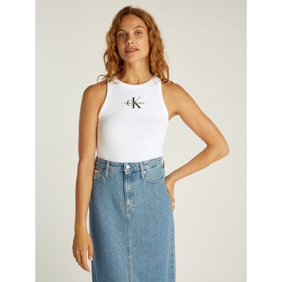 Top de gola redonda, logótipo à frente CALVIN KLEIN JEANS