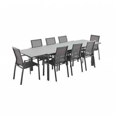 Table de jardin extensible aluminium 8 fauteuils WASHINGTON SWEEEK