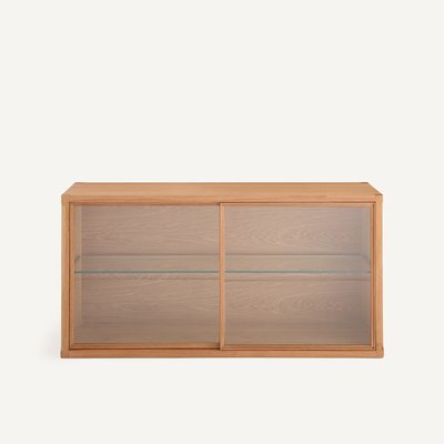 Buffet vitrine, en chêne et plaqué, IÉNA, design Emmanuel Gallina AM.PM