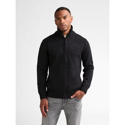 Pull Gilet zippé en coton chiné millford PETROL INDUSTRIES