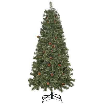 Sapin de Noël artificiel 450 branches 28 pommes de pin inclus HOMCOM