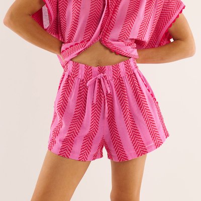 Short jacquard de coton taille élastique CAMILLE WILD