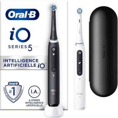 Brosse à dents électrique iO5 Duo Matt Black/Quite White ORAL B