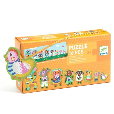 Puzzle Grands et petits à la ferme DJECO