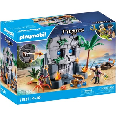 s Ile au trésor avec pirate et monstre marin PLAYMOBIL