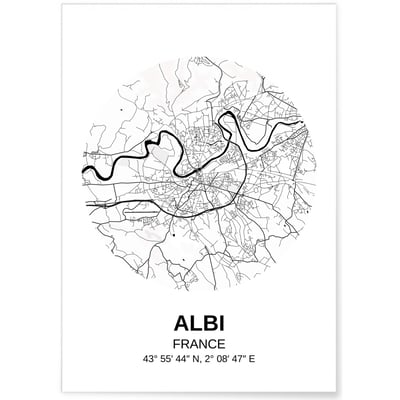 Affiche Carte Albi L'AFFICHERIE