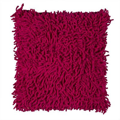 Coussin en coton seventies framboise SHAGGY DISCO THE DECO FACTORY