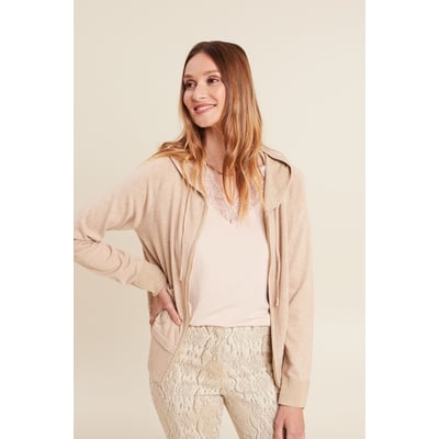 Gilet droit mi-long à capuche BREAL