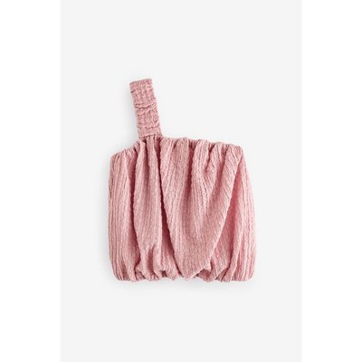 Haut asymétrique texturé à ourlet boule NEXT