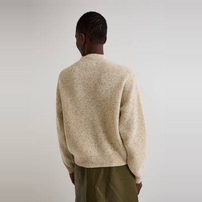 Pull mouliné contenant de la laine MONOPRIX