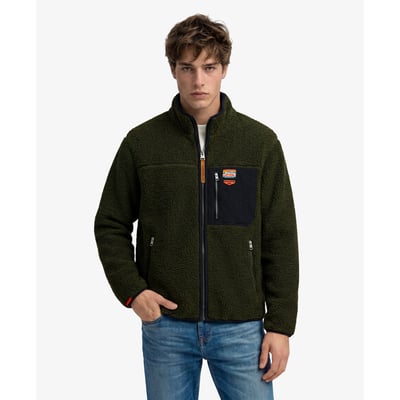 Polaire sherpa zippée avec poche SUPERDRY