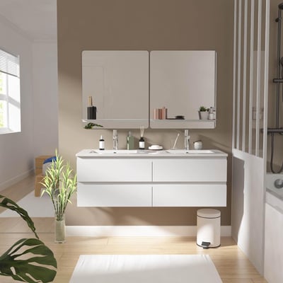 Meuble double +vasque +miroir SORRENTO MOB IN
