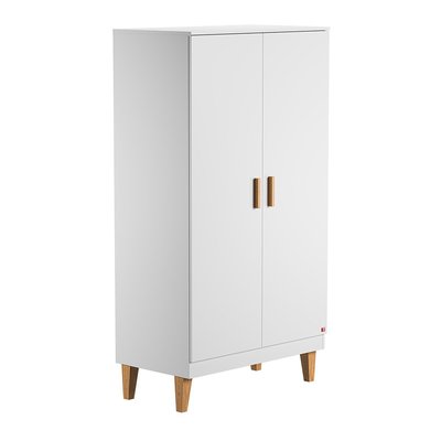 Armoire 2 Portes avec 2 Étagères et 1 Penderie L100 x H186.5 cm - Lounge CALICOSY