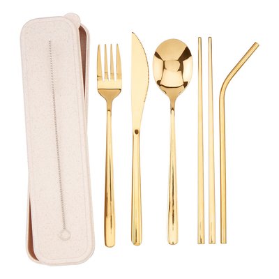 6-Piece Gold Cutlery Set with Box SO'HOME