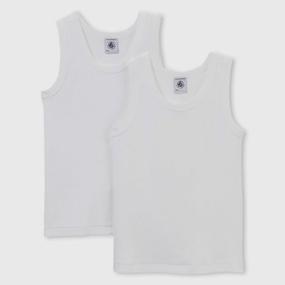 Set van 2 singlets in katoen PETIT BATEAU