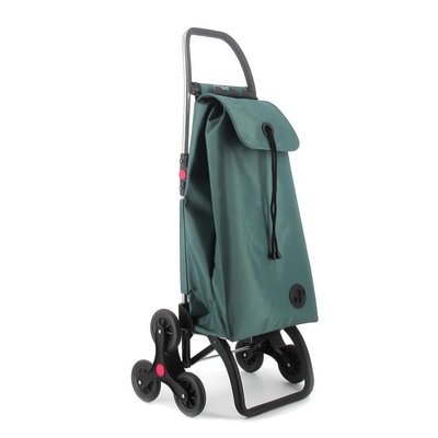 IMAX MF - Chariot de course Pliable - 6 roues - Vert clair - Léger et résistant, cadre aluminium robuste, sac imperméable et spacieux - Idéal pour vos ROLSER