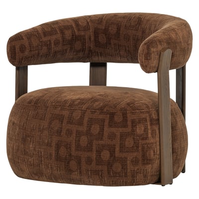 Fauteuil en tissu structuré FOON WOOOD