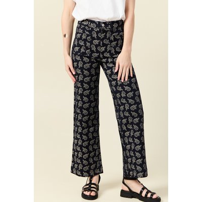 Pantalon large cropped taille haute BONOBO