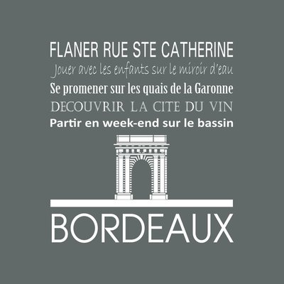 Tableau Mural Bordeaux ILLUSTRATION CEANOTHE