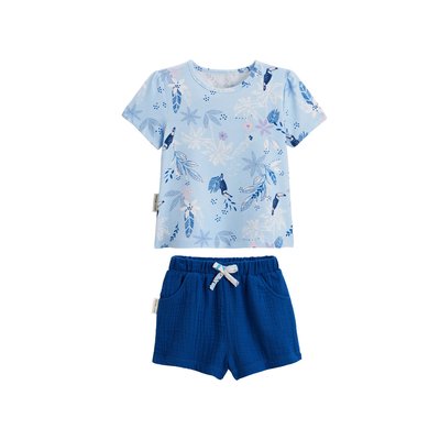 Ensemble bébé t-shirt et short en gaze de coton BELLA CHICA PETIT BEGUIN