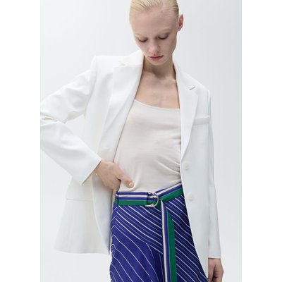 Jupe midi rayures ceinture MANGO