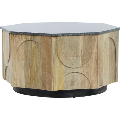 Table basse marbre, bois exotique, Moderno RECOLLECTION