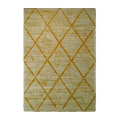 Tapis viscose Moderne avec motif à losanges en couleurs unies - Luxury ONE COUTURE