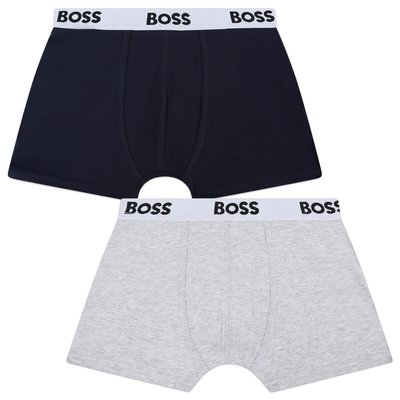 Lot de deux boxers en coton BOSS KIDSWEAR