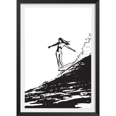 Poster surfeuse longboard HEXOA