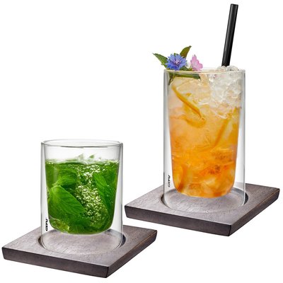 Lot de 2 grands sous-verres MIRA GEFU