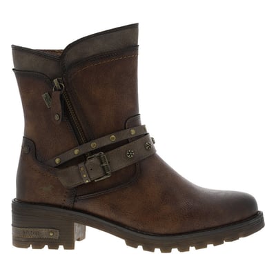 Boots noires à talon décroché moyen avec un zip et une semelle crantée MUSTANG