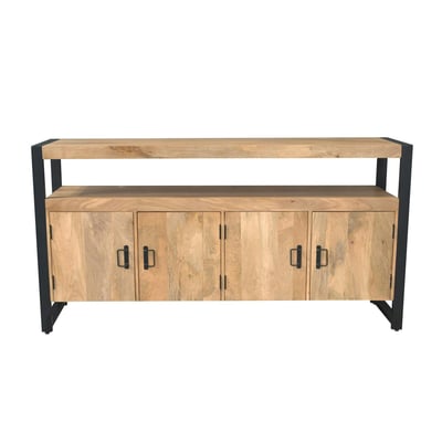 Buffet bois métal 4 portes double plateau MILORA PIER IMPORT