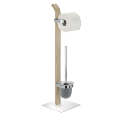 Valet WC design inox et bois Samona WENKO