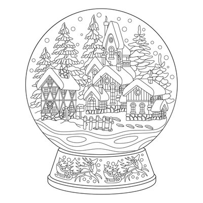 Tableau Sur Toile À Colorier Village De Noël NOËL CEANOTHE