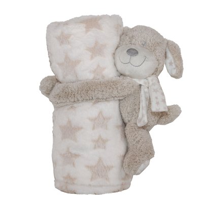 Plaid peluche chien SUD ETOFFE