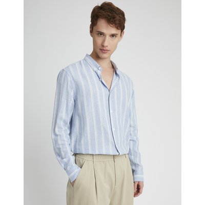 Chemise rayée droite en lin BZB