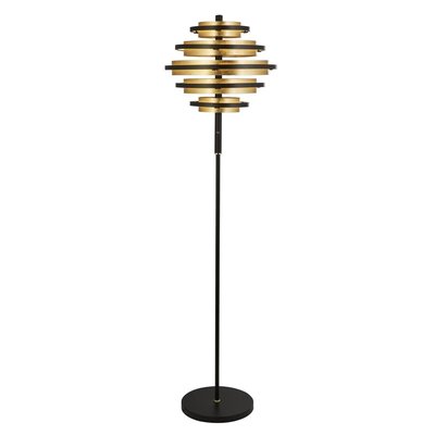 Lampadaire HIVE 1x36W LED Noir Or Laiton poli BOUTICA-DESIGN