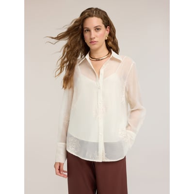 Chemise avec broderies florales MOTIVI