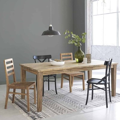 Table en teck recyclé massif extensible 14 pers. CARGO BERAH GETAH