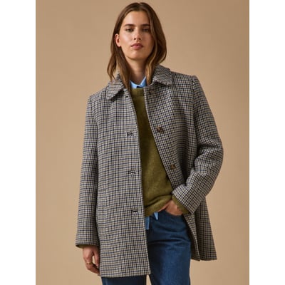 Manteau lainage pied-de-poule CYRILLUS