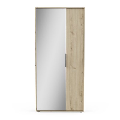 Armoire à chaussures 2 portes et 1 miroir L82,8 cm - EBONY CALICOSY