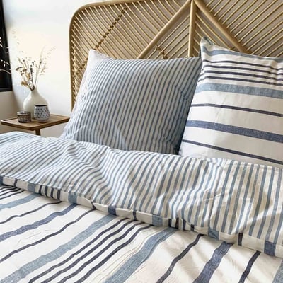 Parure housse de couette en coton imprimée, Calanque C DESIGN HOME TEXTILE