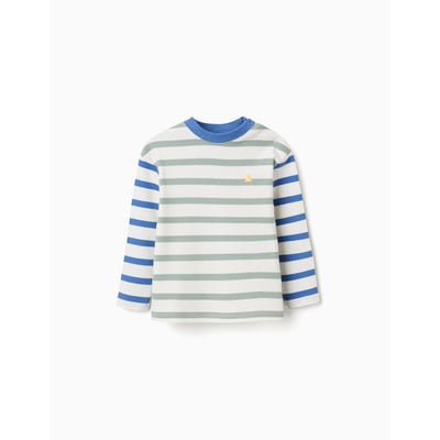 T-shirt en coton à manches longues à rayures ZIPPY