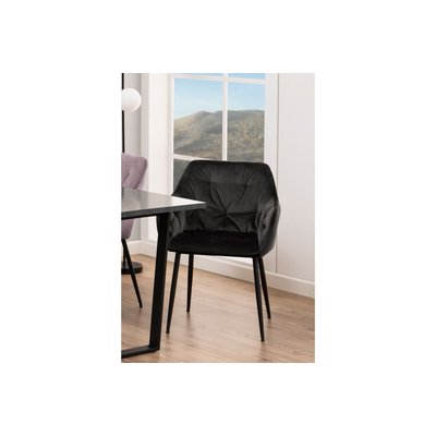 Fauteuil de salle à manger en velours et métal (lot de 2) - TERI HELLIN, DEPUIS 1862