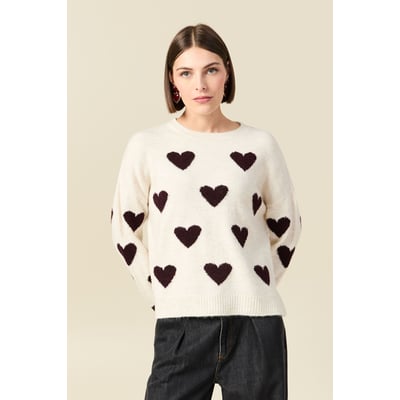 Pull manches longues bouclette col rond BONOBO