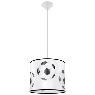 Suspension PVC Blanc noir E27 1 Football A30 EDEN