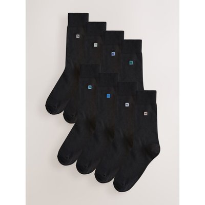 Chaussettes fraîcheur brodées, lot de 8 NEXT