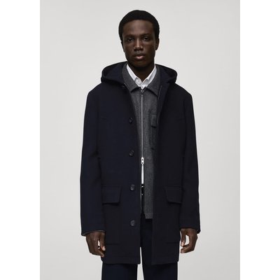 Manteau laine capuche MANGO MAN
