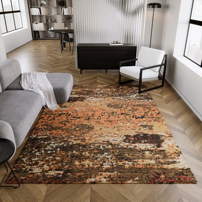Tapis en laine et viscose à relief , EAST VILLAGE ESPRIT